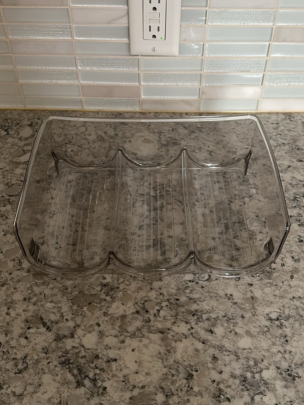 Clear Plastic 3-Compartment Kitchen organizer